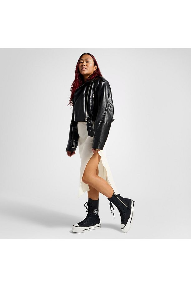 Chuck 70 Plus Unisex Siyah Platform Sneaker - 5
