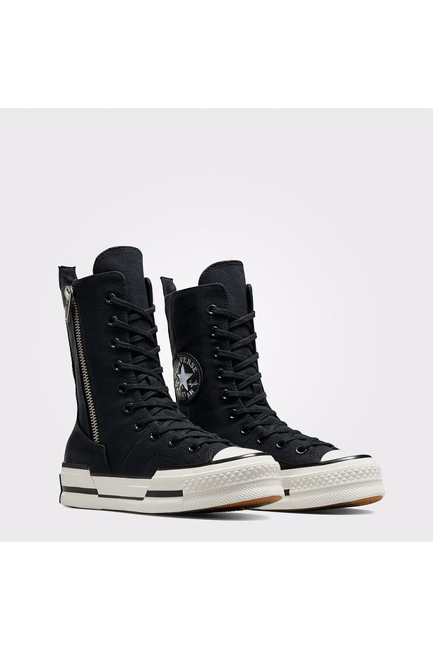 Chuck 70 Plus Unisex Siyah Platform Sneaker - 2