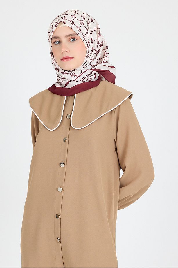 Bordo Monogram Desenli Eşarp 3015 - 2
