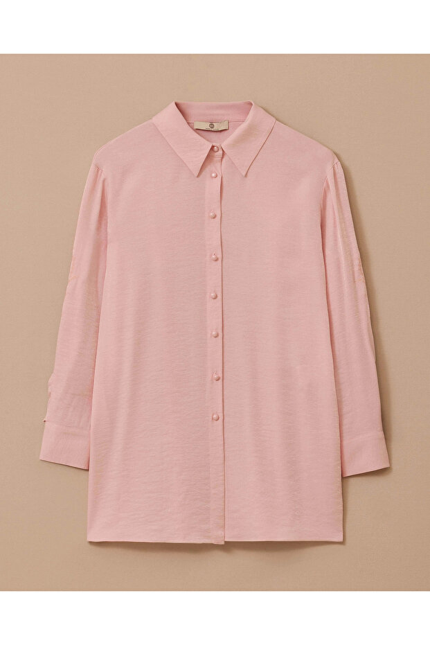 Düğmeli Rahat Kesim Tunik - 1