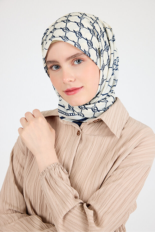 Laci Monogram Patterned Scarf 3015 - 3