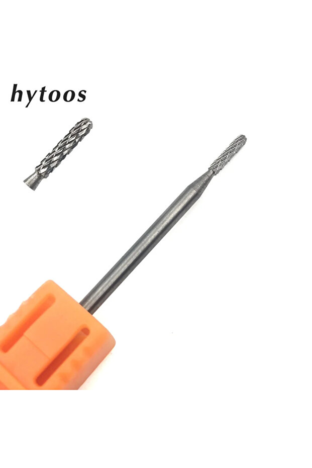 HYTOOS New Tungsten Carbide Nail Drill Bit 3/32" Rotary Burr Bits For Manicure Nail Drill Accesso...