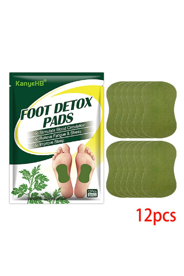 12 PCS Detox Foot Patches Pads 12/24Pcs Natural Herbal Wormwood Artemisia Argyi Feet Body Toxins Cle