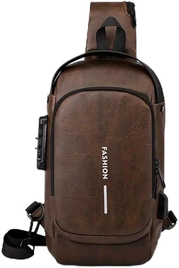 YU WELL Multifunctional Anti-Theft Cross Body Sling Bag with USB Charging Waterproof Backpack for Tr