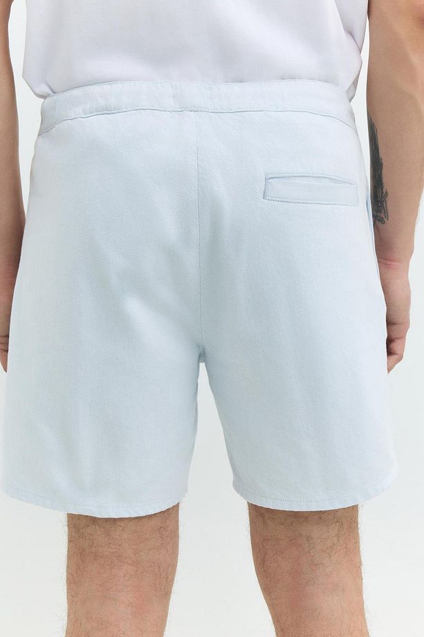 Regular Fit Bağcıklı Açık Mavi Erkek Şort - 6