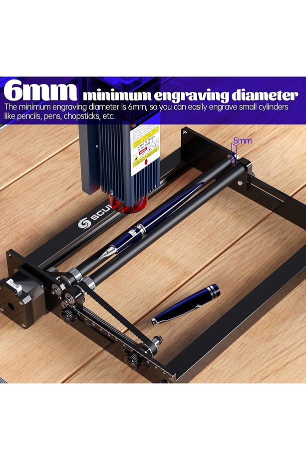 SCULPFUN Lazer Döner Silindir Kiti Gravür Makinesi İçin Y Ekseni Döner Silindir 360° Döner Rulo Seti - 5