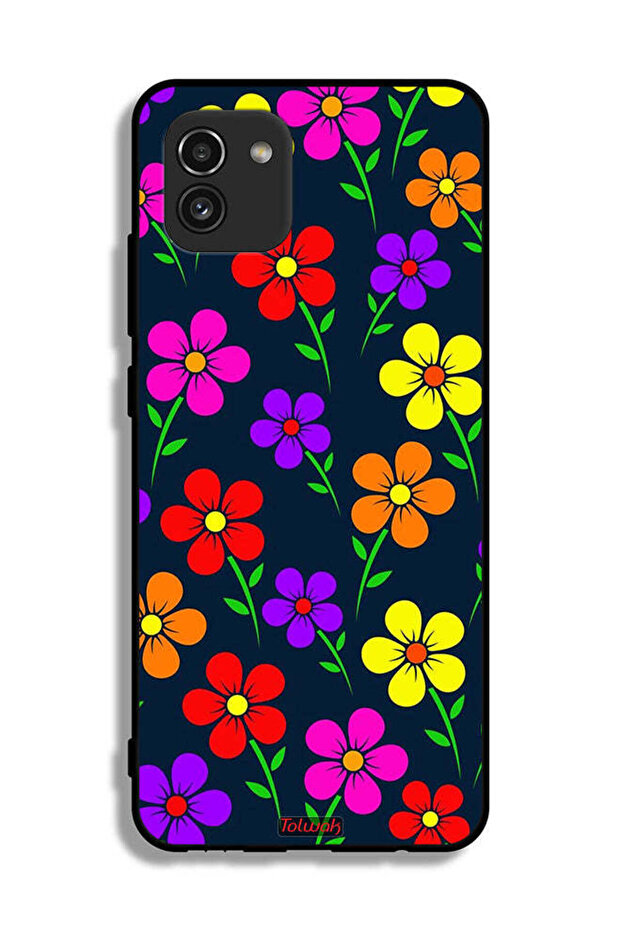 Samsung Galaxy A03 Protective Case Cover Colorful Flowers