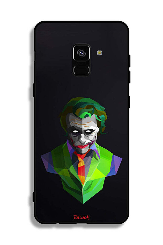 غطاء حماية لهاتف Samsung Galaxy A8 Plus (2018) بتصميم فن تجريدي للجوكر