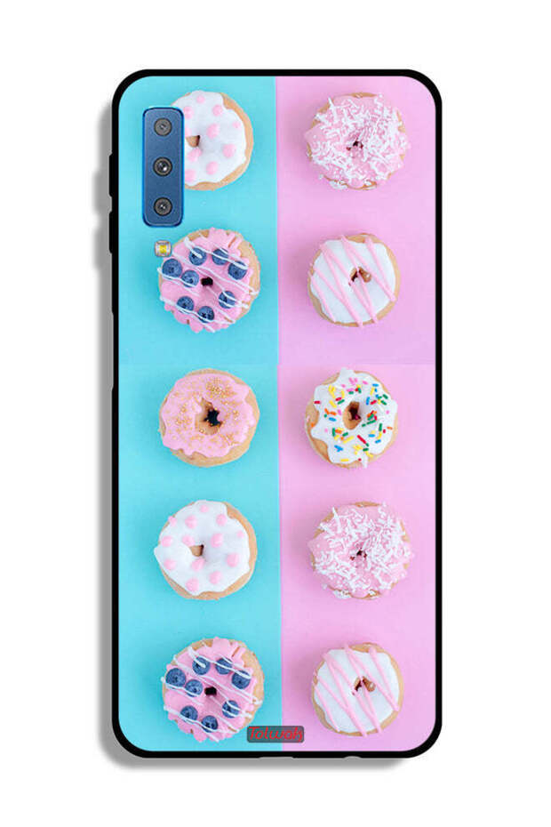 غطاء حماية لهاتف Samsung Galaxy A7 (2018) بتصميم هيذر دونتس