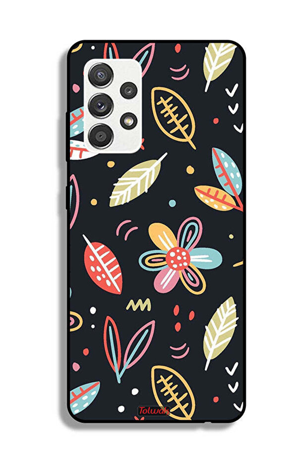 Samsung Galaxy M32 5G Protective Case Cover Flowers And Leaves Abstract Art