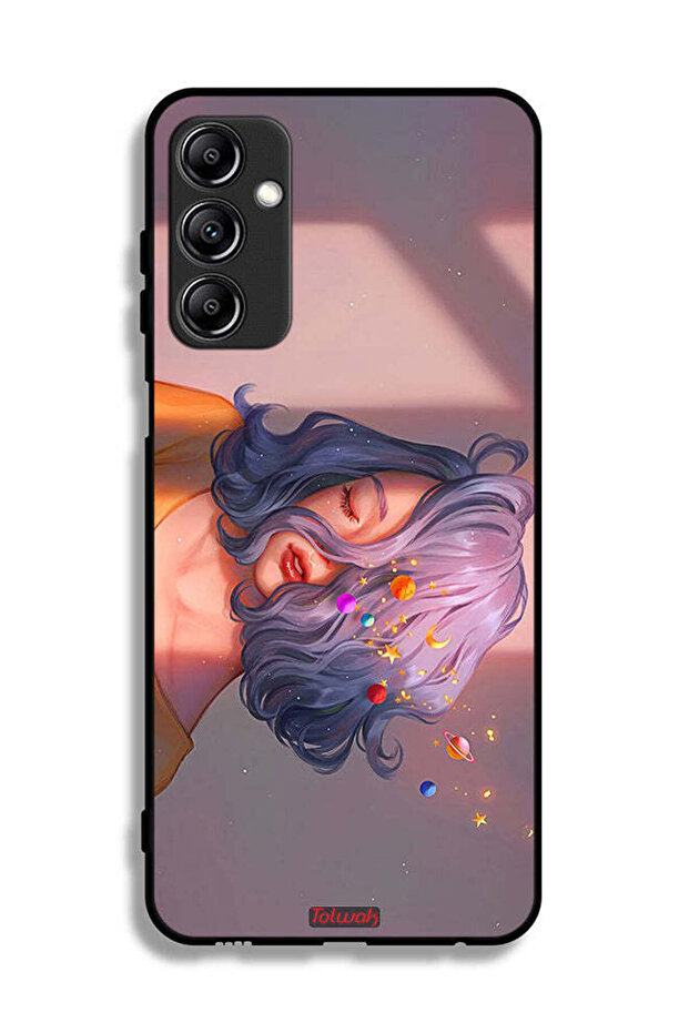 Samsung Galaxy A14 5G Protective Case Cover Girl And Space Art