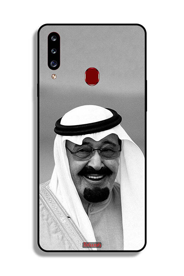 غطاء حماية لهاتف سامسونج جالكسي A20s صورة الملك عبدالله مبتسماً