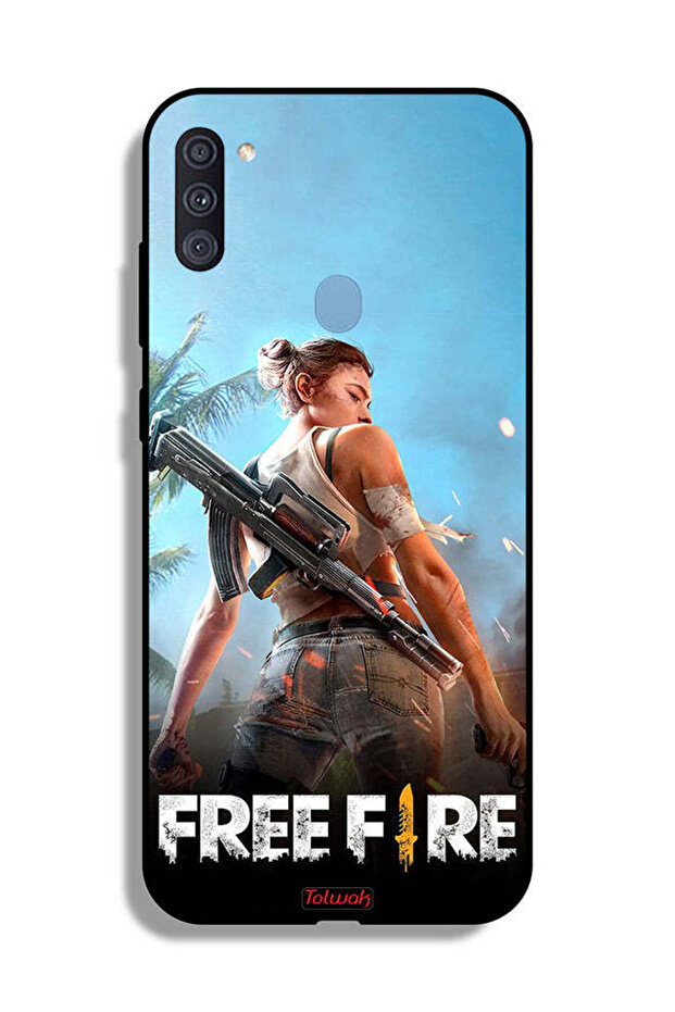 غطاء حماية لهاتف Samsung Galaxy A11 بتصميم فري فاير