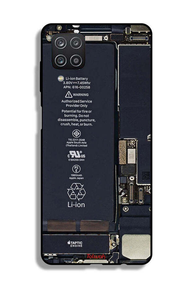 غطاء حماية لهاتف Samsung Galaxy A12 بنمط دائرة الهاتف
