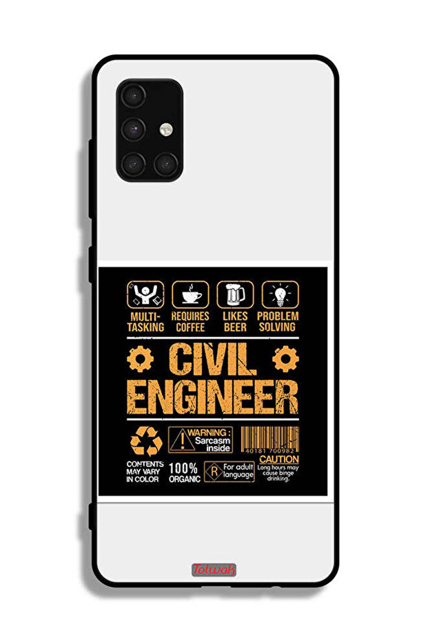 Samsung Galaxy A71 4G Protective Case Cover Civil Engineer Sticker