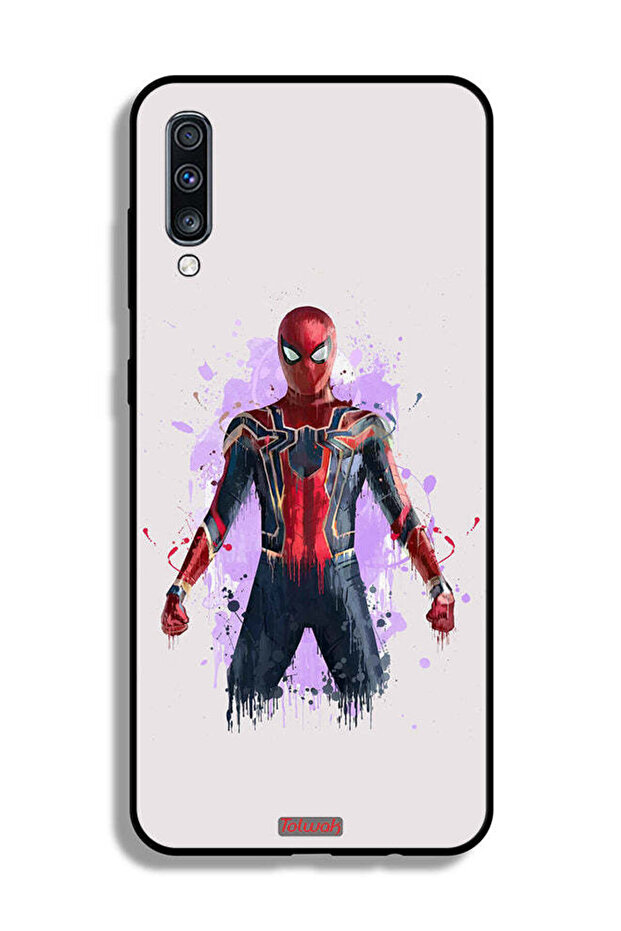 غطاء حماية لهاتف Samsung Galaxy A70 بتصميم العنكبوت الحديدي