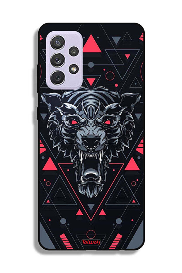 Samsung Galaxy A72 5G Protective Case Cover Scrolling Wolf