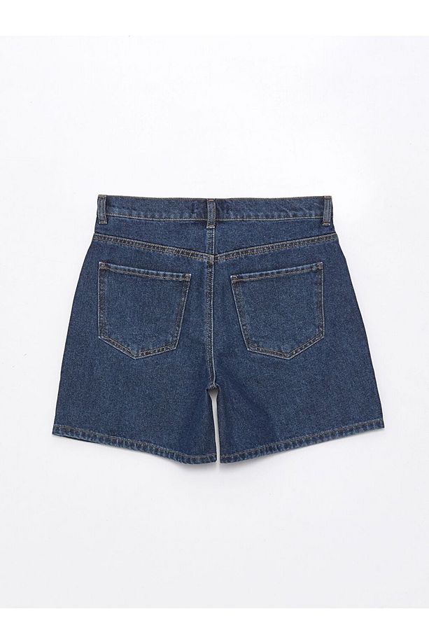 Indigo Bermuda Fit Kadın Jean Şort - 7