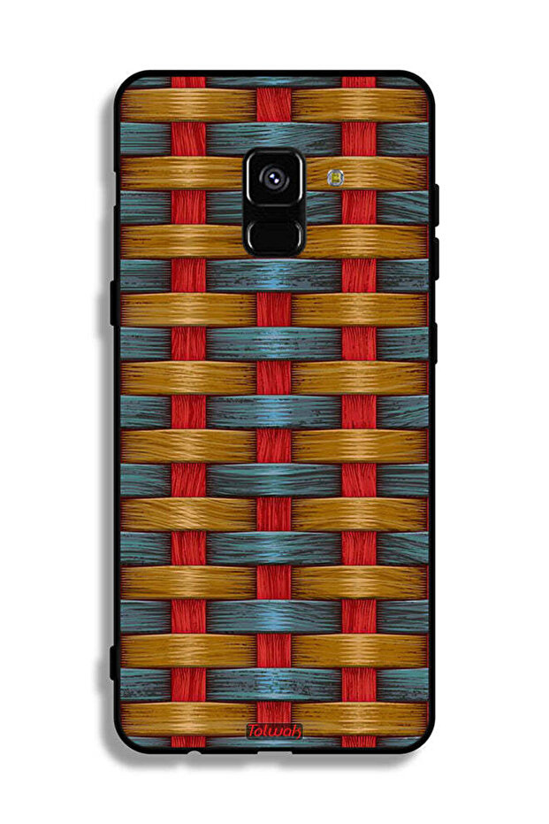 Samsung Galaxy A8 Plus (2018) Protective Case Cover Strips Art Pattern