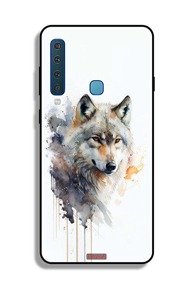 غطاء حماية لهاتف Samsung Galaxy A9 (2018) بتصميم فن تجريدي من الذئب