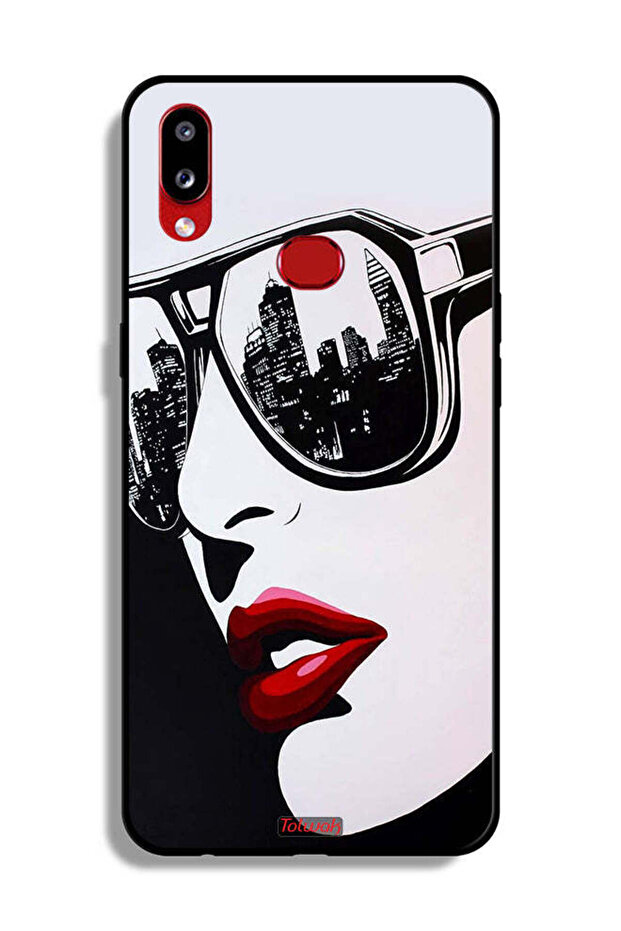 Samsung Galaxy A10s Protective Case Cover Girl Face Abstract Art