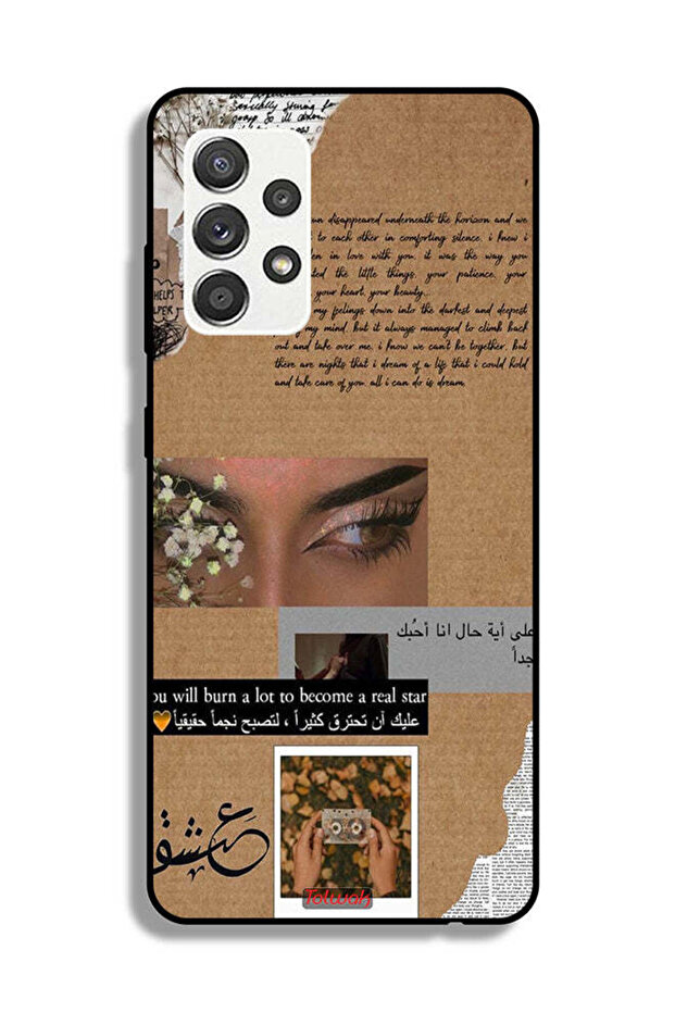 Samsung Galaxy M32 5G Protective Case Cover Arabic Quote You Will Burn A Lot To Become A Real Star