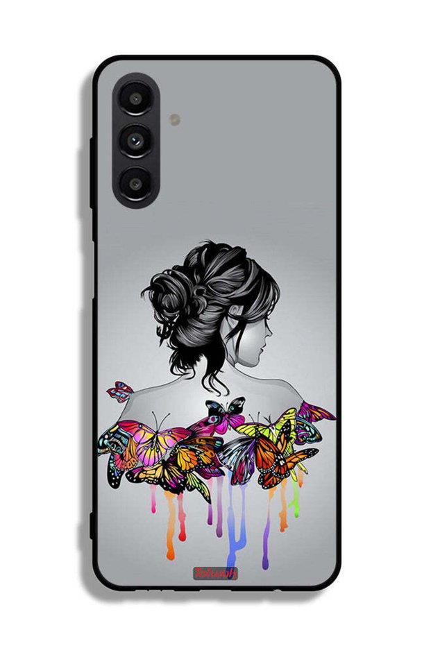 Samsung Galaxy A13 5G Protective Case Cover Butterflies And Girl Abstract Art