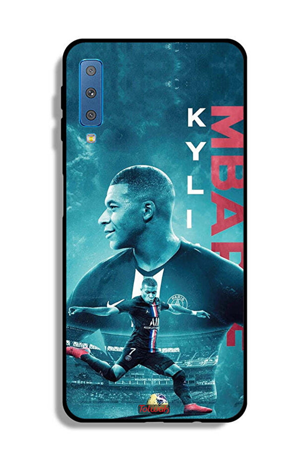 غطاء حماية لهاتف Samsung Galaxy A7 (2018) مع ملصق Mbappé