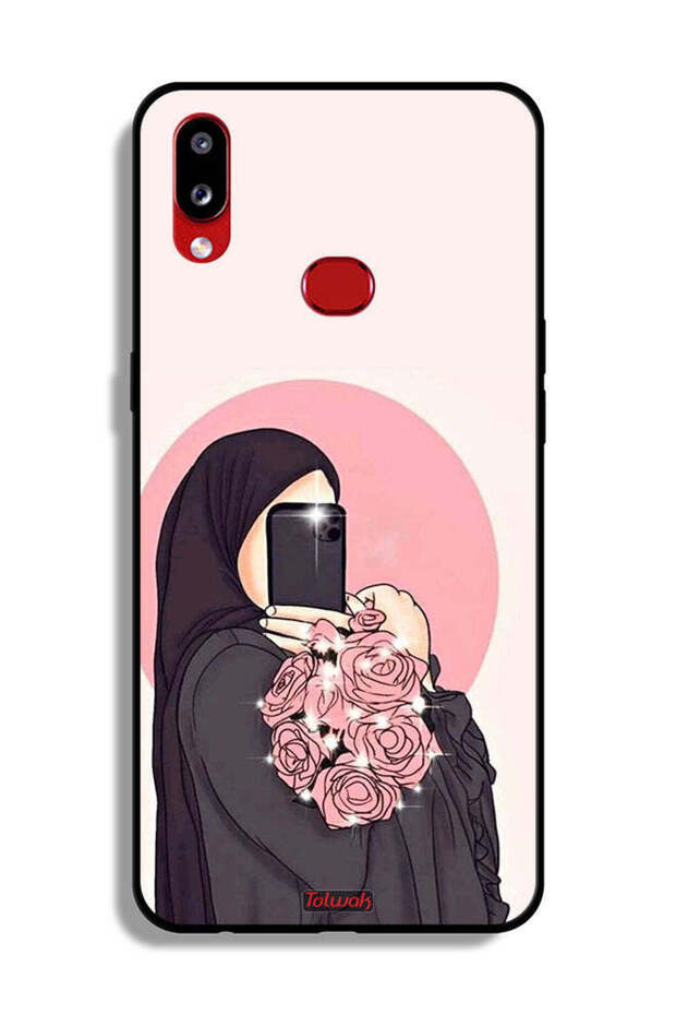 غطاء حماية لهاتف Samsung Galaxy A10s، فن التقاط صور سيلفي مع حمل الزهور