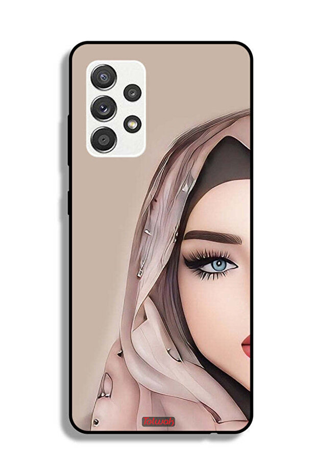 Samsung Galaxy M32 5G Protective Case Cover Half Face Girl Art