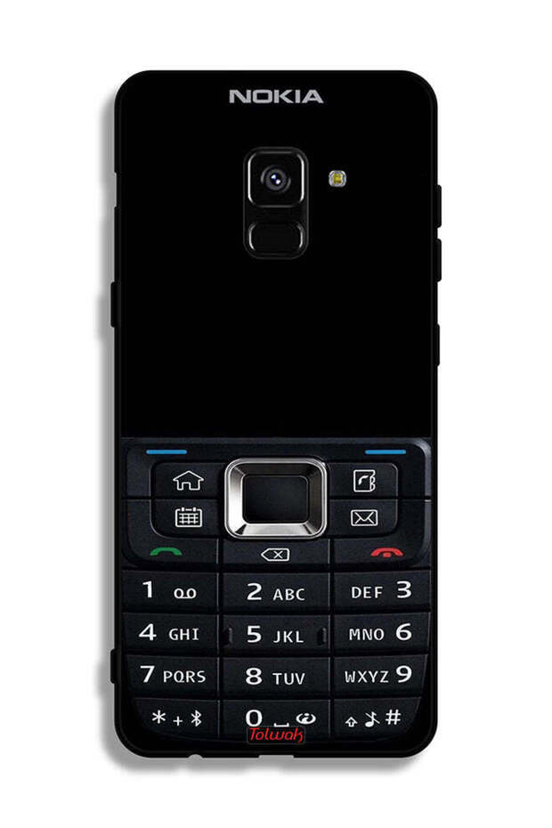 غطاء حماية لهاتف Samsung Galaxy A8 Plus (2018) بنمط هاتف قديم