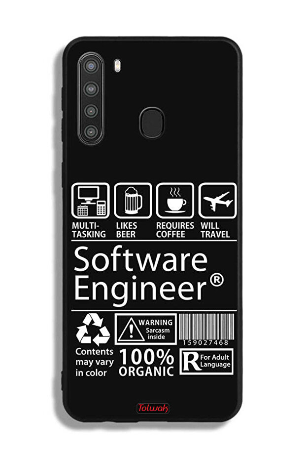 غطاء حماية لهاتف Samsung Galaxy A21، ملصق مهندس برمجيات