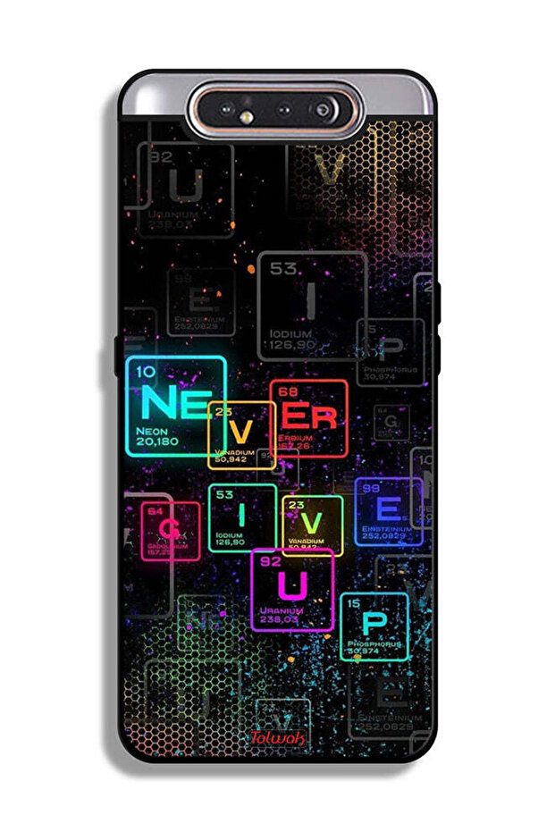 غطاء حماية لهاتف Samsung Galaxy A80 - فن Never Give Up