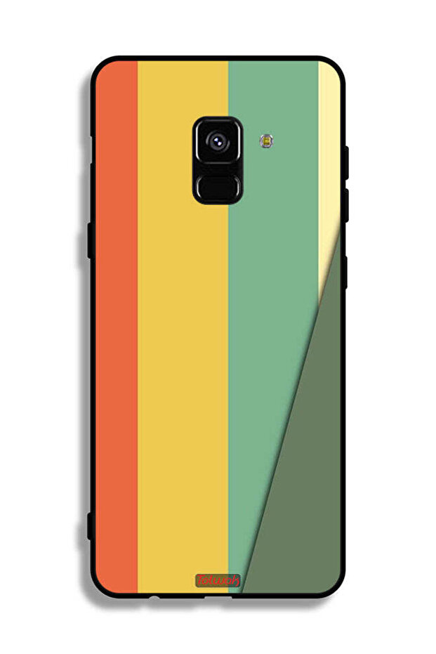 غطاء حماية لهاتف Samsung Galaxy A8 Plus (2018) بنمط بسيط