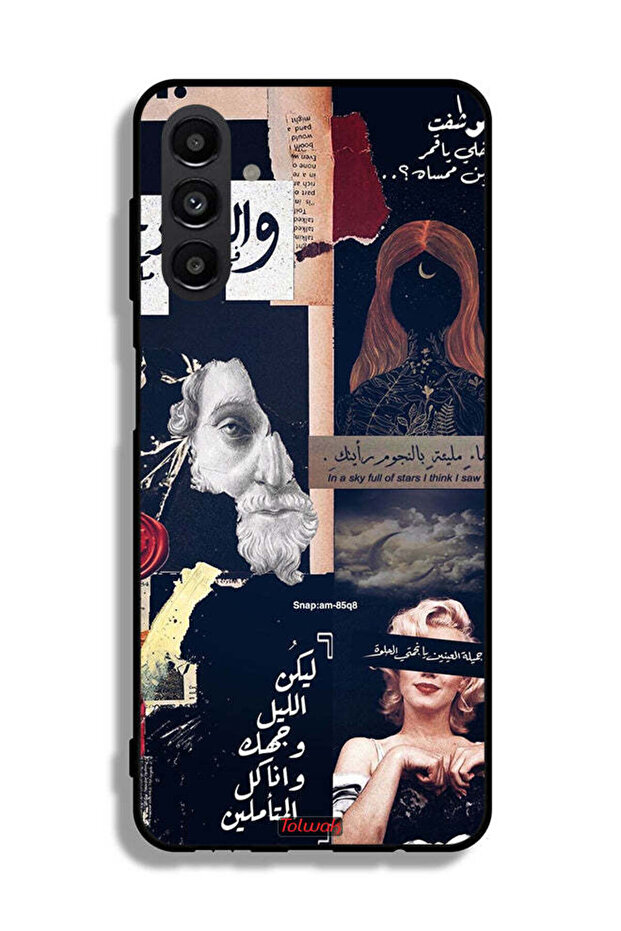 Samsung Galaxy A13 5G Protective Case Cover Arabic Quotes And Cut Faces