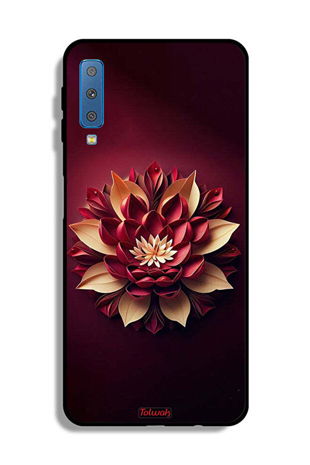 Samsung Galaxy A7 (2018) Protective Case Cover Flower Abstract Design