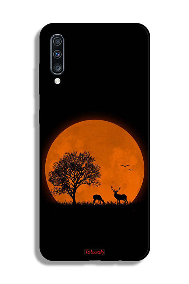 Samsung Galaxy A70 Protective Case Cover Evening Moon Art