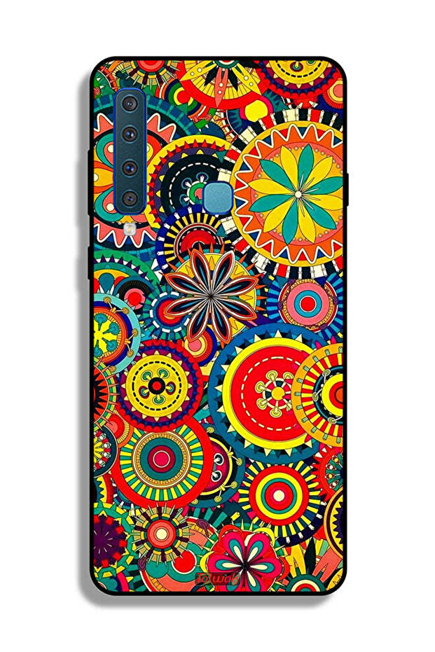 غطاء حماية لهاتف Samsung Galaxy A9 (2018) بنمط ماندالا ملون