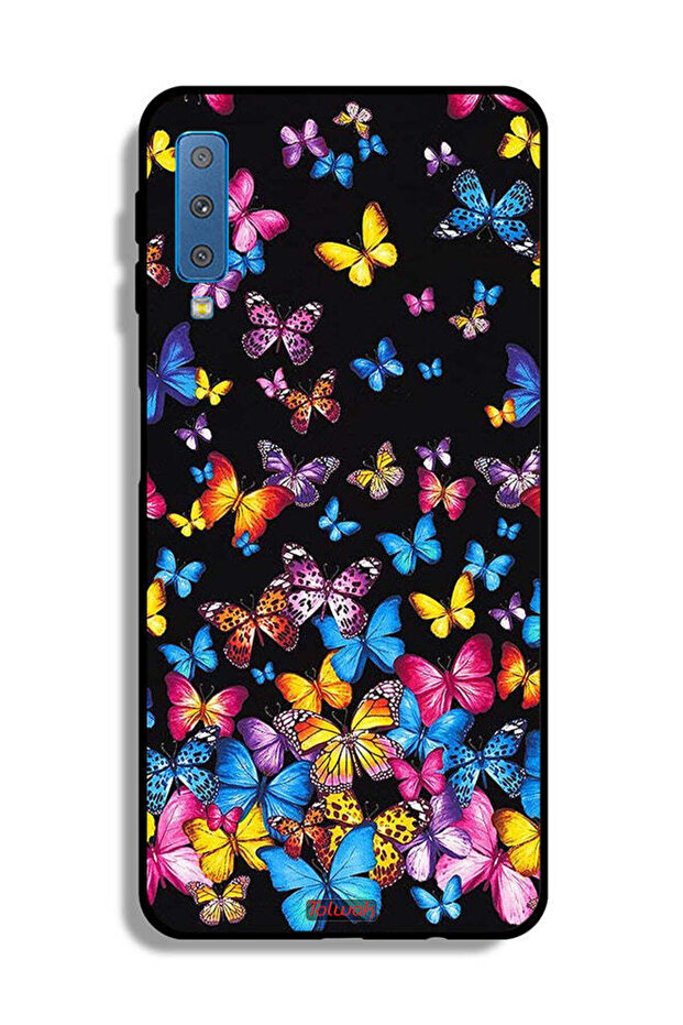 Samsung Galaxy A7 (2018) Protective Case Cover Colorful Butterflies