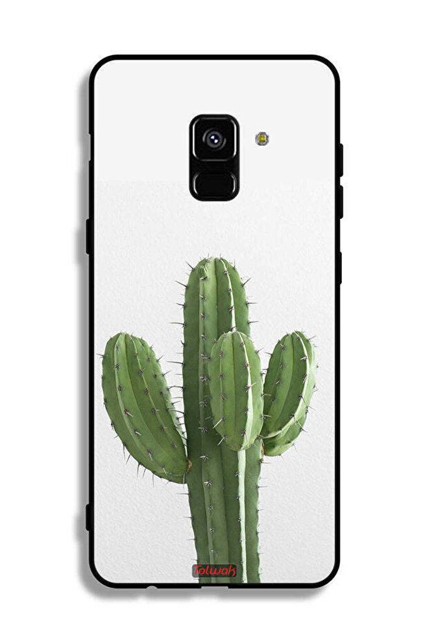 غطاء حماية لهاتف Samsung Galaxy A8 Plus (2018) بنقشة نبات الصبار