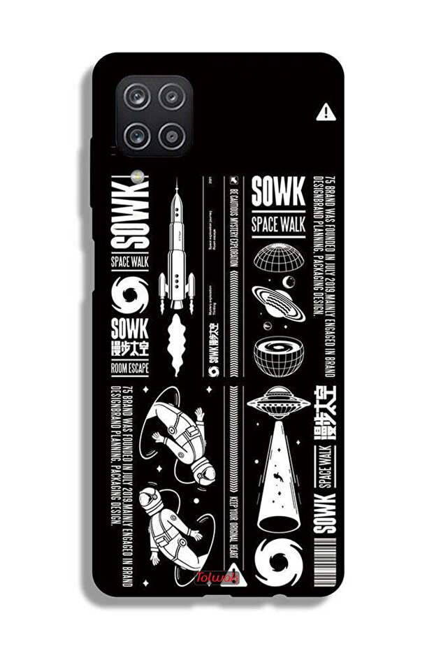 غطاء حماية لهاتف Samsung Galaxy A12 ملصق Sowk Space Walk
