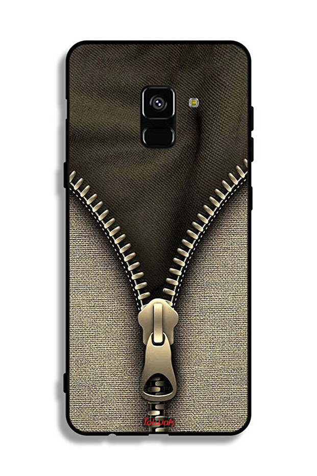 غطاء حماية بنمط سحاب لهاتف Samsung Galaxy A8 Plus (2018)