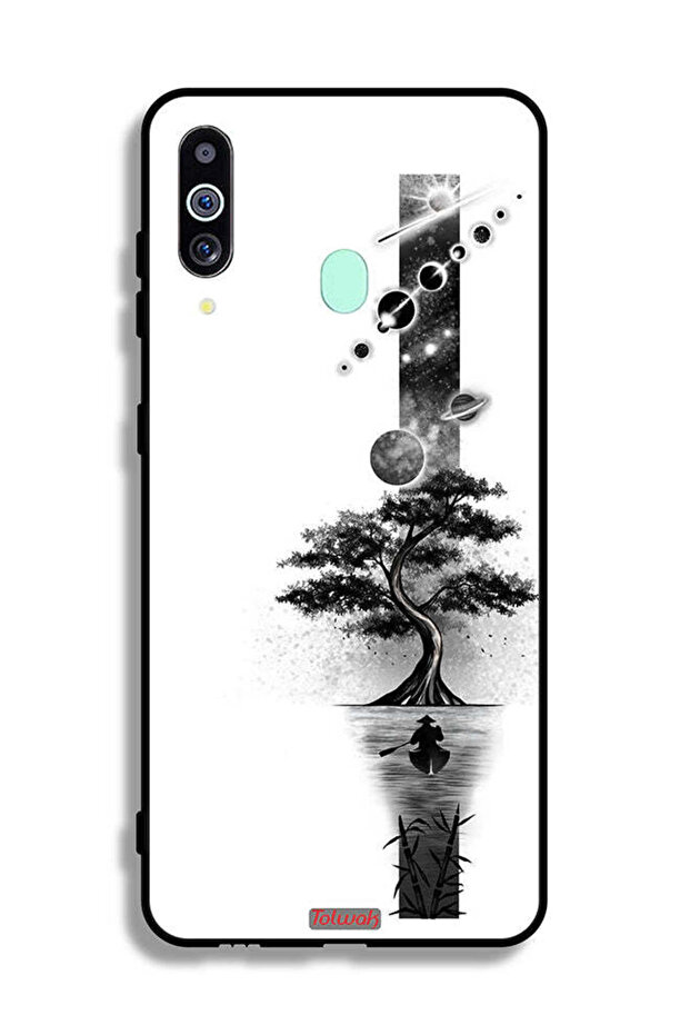 غطاء حماية لهاتف Samsung Galaxy A60 بتصميم فن الأرض والفضاء