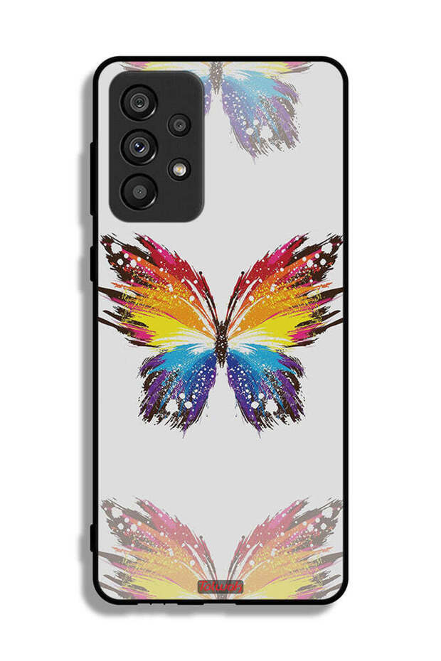Samsung Galaxy A73 5G Protective Case Cover Digital Art Simple Background Minimalism Butterfly
