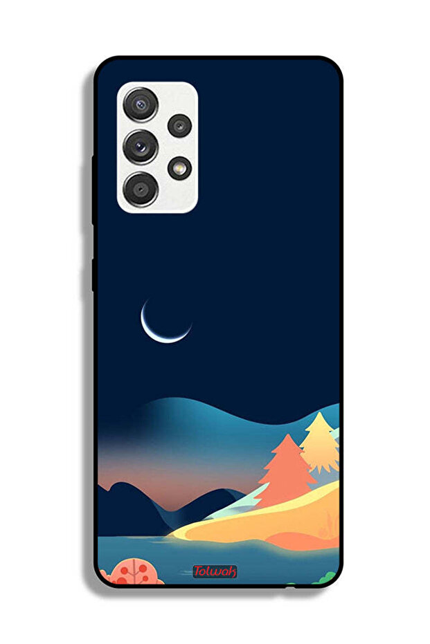 Samsung Galaxy M32 5G Protective Case Cover Moon Abstract Drawing Art
