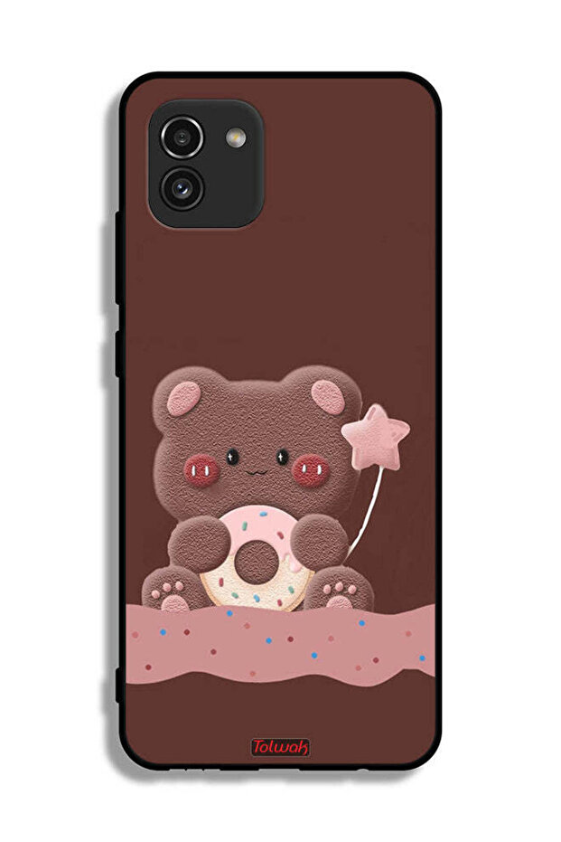 Samsung Galaxy A03 Protective Case Cover Donut Bear