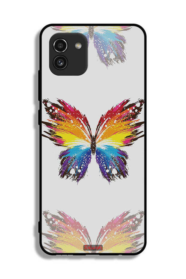 Samsung Galaxy A03 Protective Case Cover Digital Art Simple Background Minimalism Butterfly