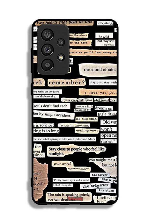 Samsung Galaxy A73 5G Protective Case Cover Quotes Stickers