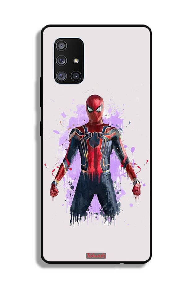 غطاء حماية لهاتف Samsung Galaxy A71 5G بتصميم العنكبوت الحديدي