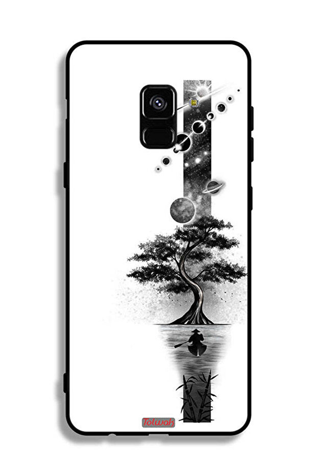 غطاء حماية لهاتف Samsung Galaxy A8 Plus (2018) بتصميم فن الأرض والفضاء